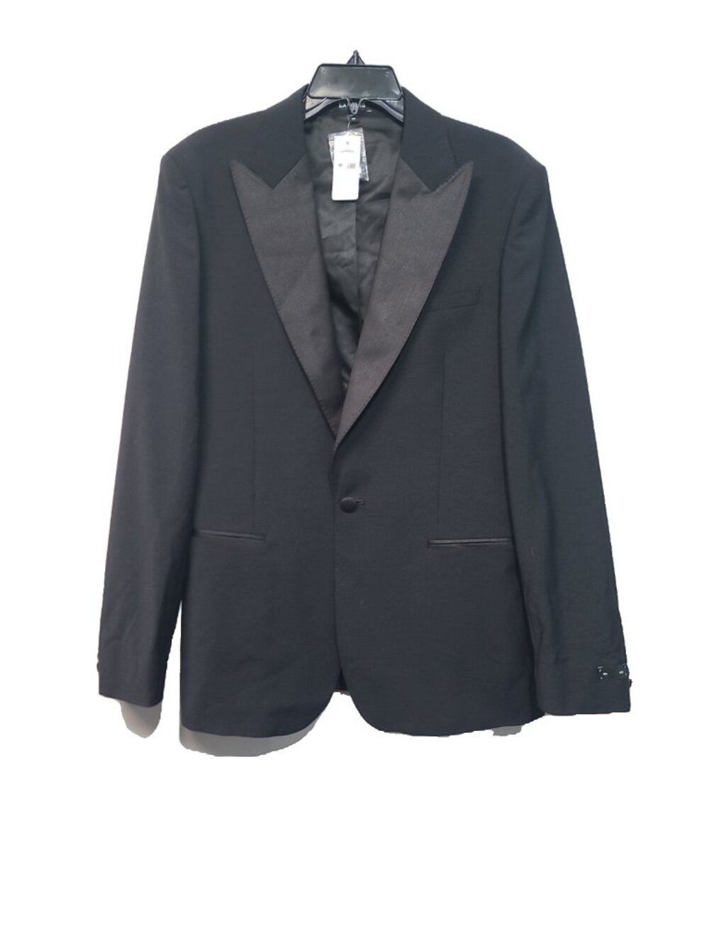 Express Single Breasted Tuxedo Jacket Blazer Size 39 Black NWT Slim
